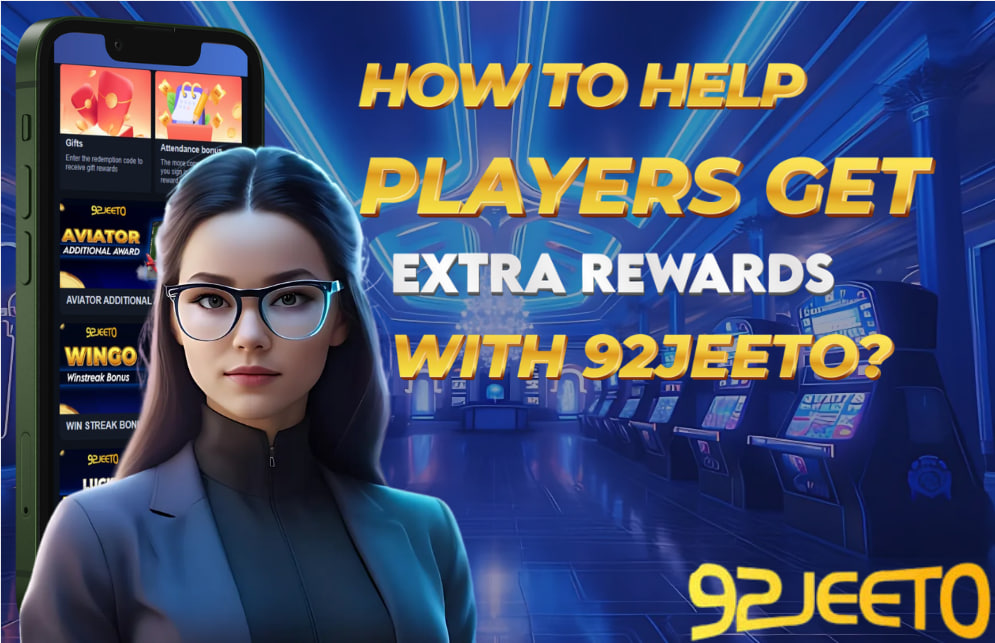 A picture of a woman and a cellphone showing what the 92 Jeeto invitation code is for.