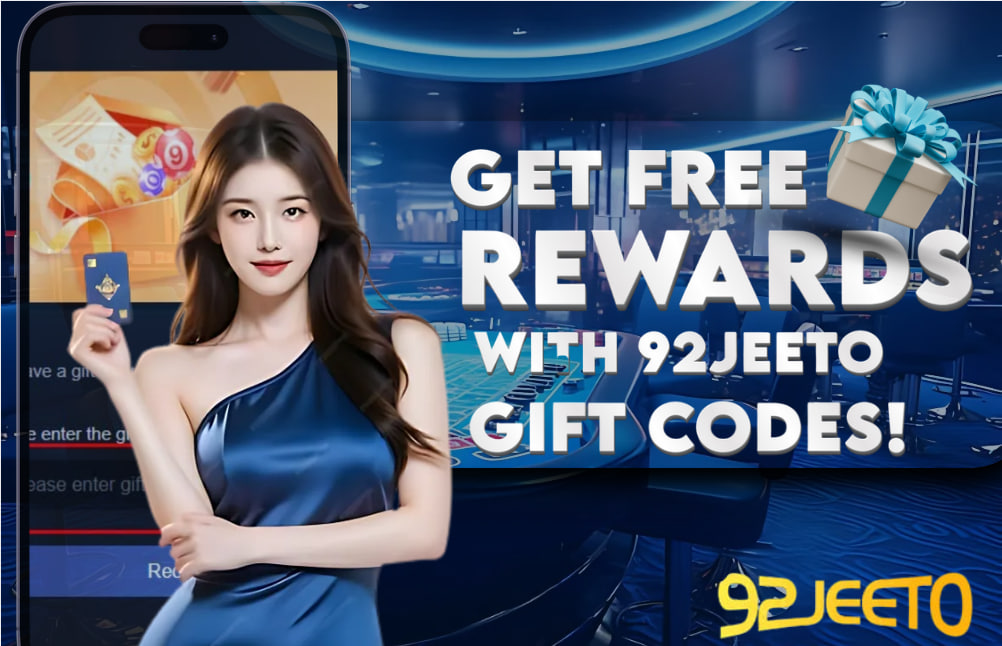 A picture of a woman and a cellphone showing the 92jeeto gift code free